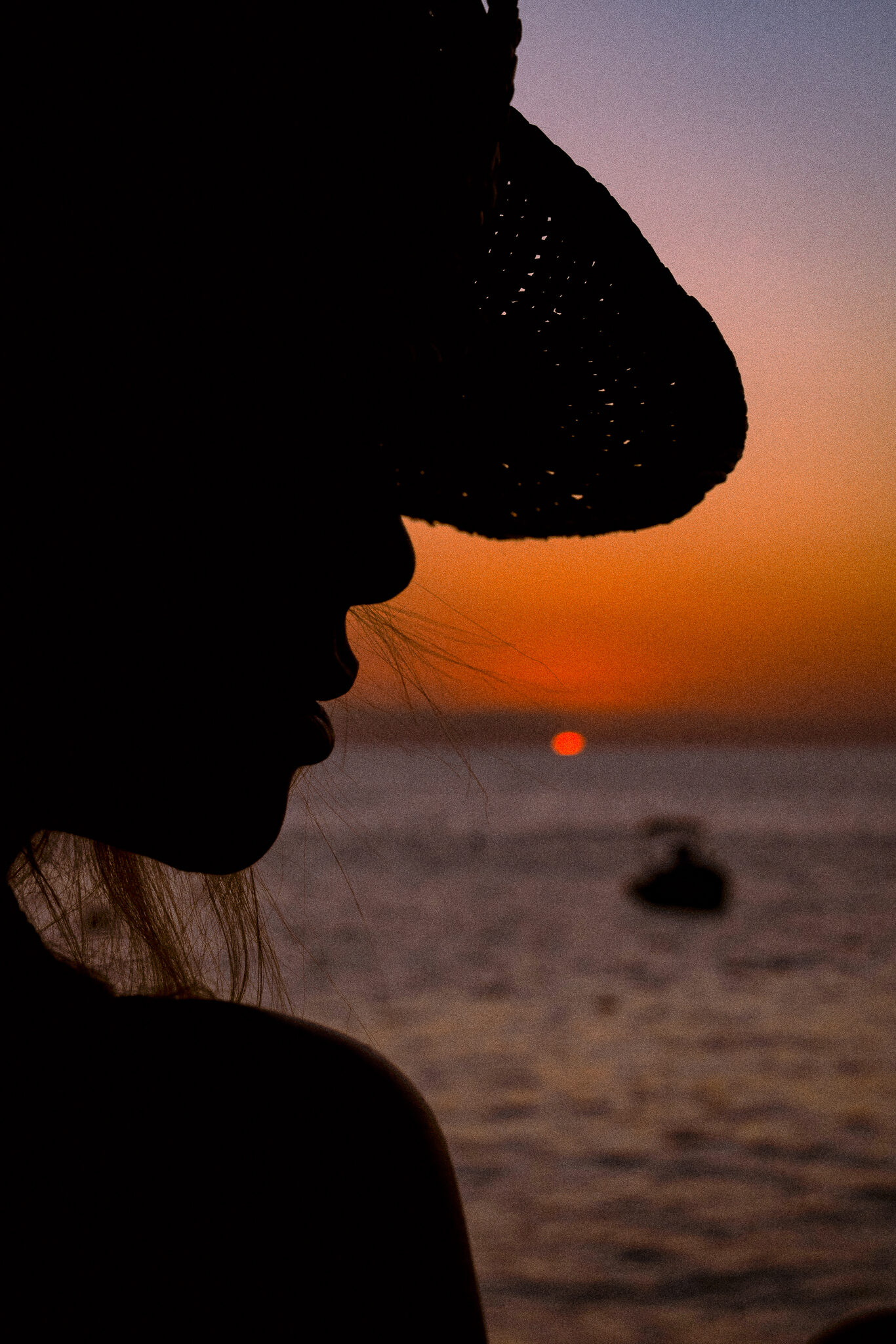 Silueta al atardecer